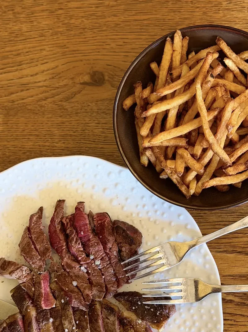 Pièce du boucher frite
